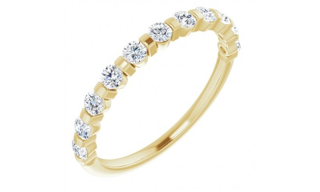 14K Yellow 1/2 CTW Diamond Anniversary Band