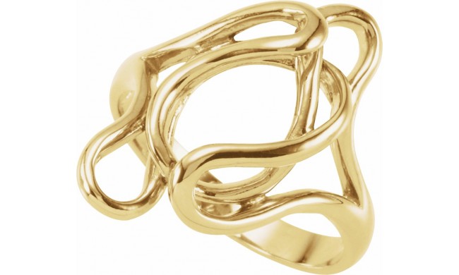 14K Yellow Freeform Remount Ring