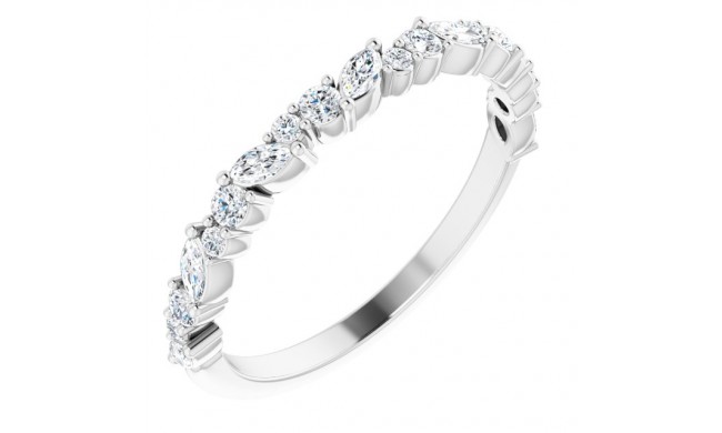 14K White 3/8 CTW Diamond Anniversary Band