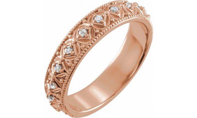 14K Rose 1/6 CTW Diamond Anniversary Band