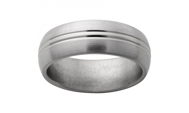 Titanium Domed Band with Satin Finish