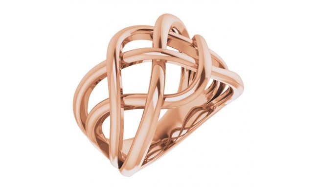 14K Rose Criss-Cross Ring