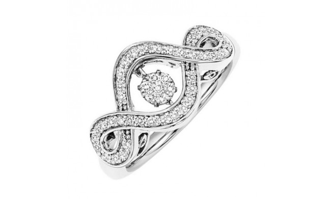 Gems One 10KT White Gold & Diamond Rhythm Of Love Fashion Ring  - 1/4 ctw