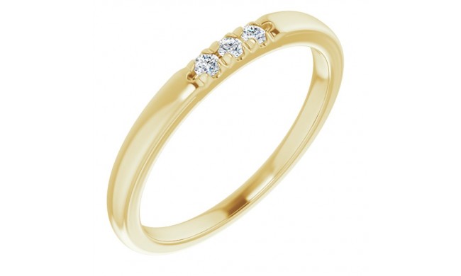 14K Yellow .06 CTW Diamond French-Set Anniversary Band