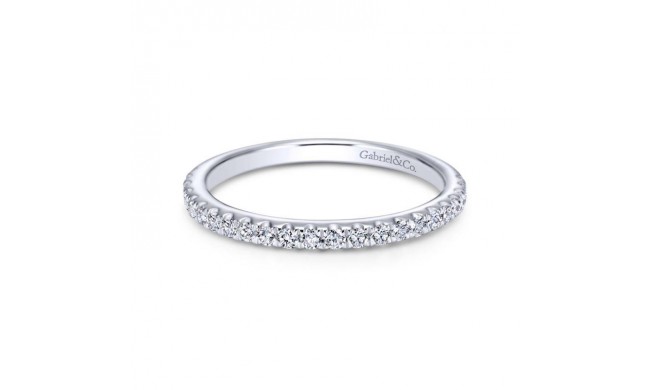 Gabriel & Co. 14k White Gold Contemporary Anniversary Wedding Band