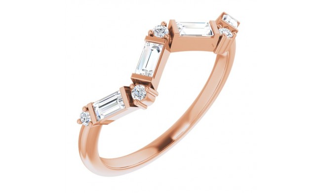 14K Rose 1/3 CTW Diamond Stackable Ring