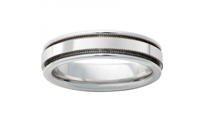 Serinium Rounded Edge Band with Milgrain Grooves