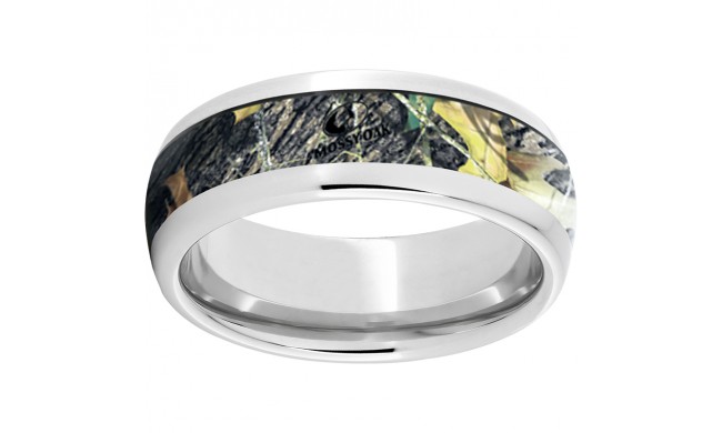Serinium  Domed Band with Mossy Oak New Break-Up Inlay
