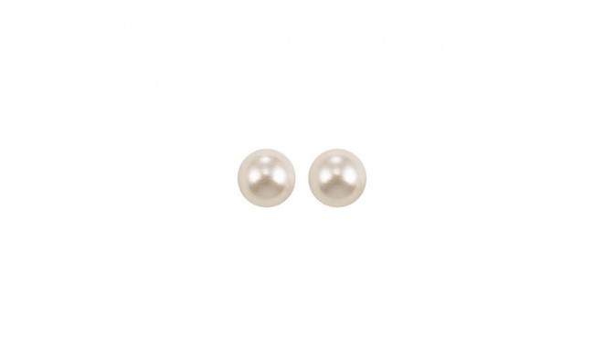 Gems One 14Kt White Gold Pearl (1 Ctw) Earring