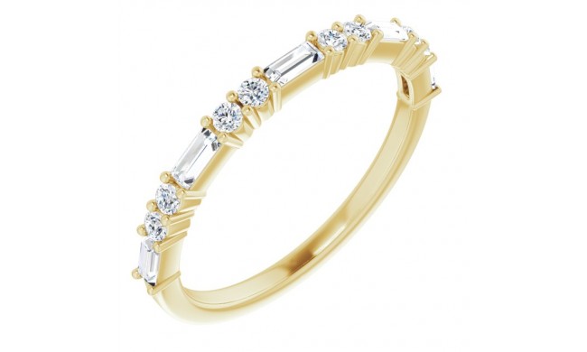 14K Yellow 3/8 CTW Diamond Anniversary Band