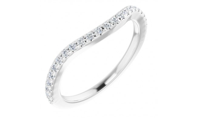 14K White 1/5 CTW Diamond Matching Band