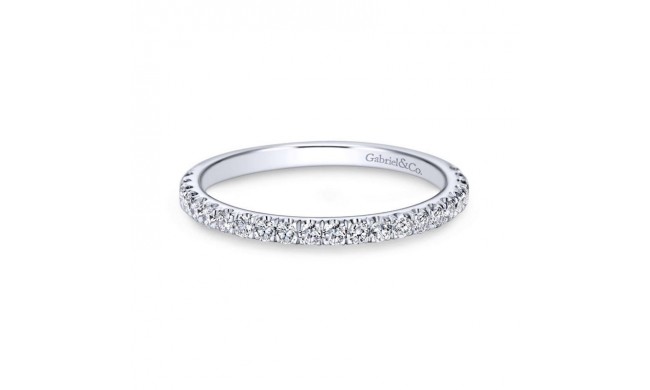 Gabriel & Co. 14k White Gold Contemporary Anniversary Wedding Band