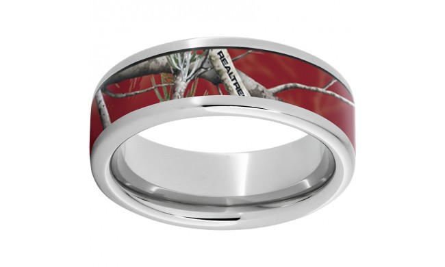 Serinium Pipe Cut Band with Realtree AP Cardinal Inlay