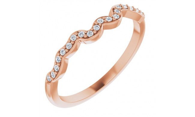 14K Rose .08 CTW Diamond Matching Band