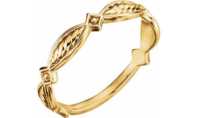 14K Yellow Stackable Ring