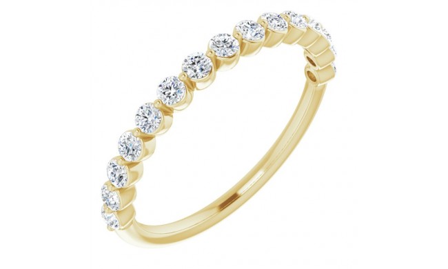 14K Yellow 1/2 CTW Diamond Anniversary Band