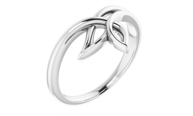 14K White Freeform Ring