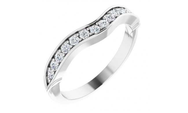 14K White 1/4 CTW Diamond Matching Band