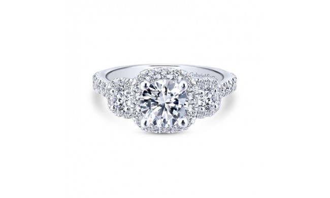 Gabriel & Co. 14k White Gold Entwined Halo Engagement Ring