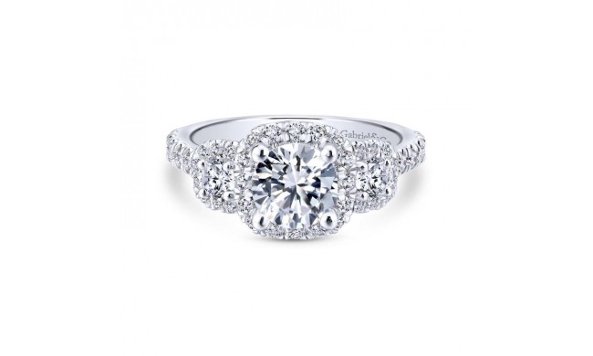 Gabriel & Co. 14k White Gold Entwined Halo Engagement Ring