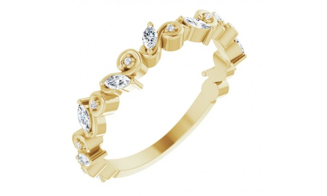 14K Yellow 1/3 CTW Diamond Anniversary Band