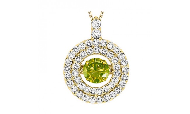 Gems One 14KT Yellow Gold & Diamond Rhythm Of Love Neckwear Pendant  - 1-3/4 ctw