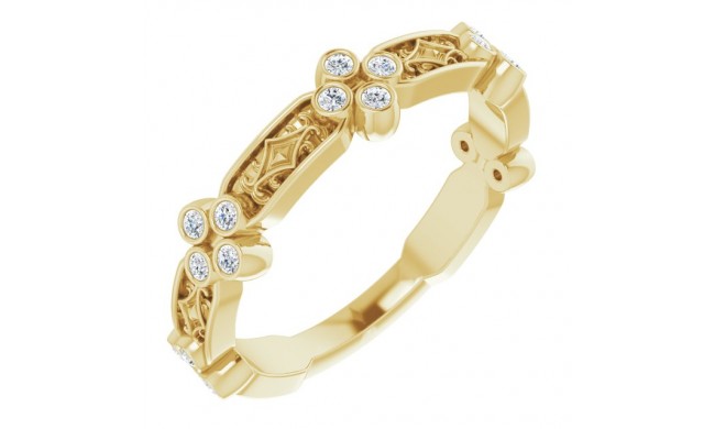 14K Yellow 1/6 CTW Diamond Anniversary Band