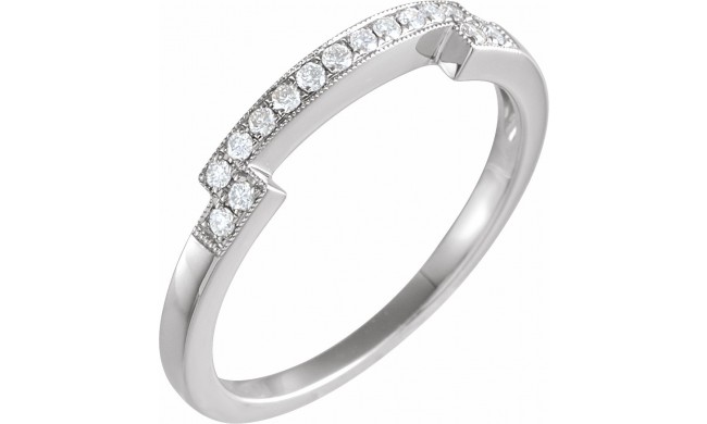 14K White 1/8 CTW Diamond Matching Band