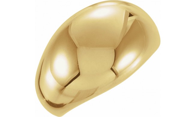 14K Yellow 10 mm Dome Ring