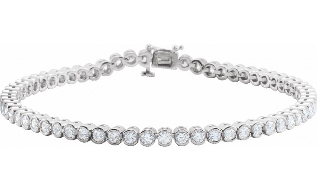14K White 3 1/6 CTW Diamond Line 7.25 Bracelet