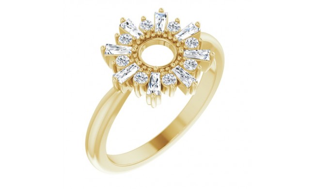 14K Yellow 3/8 CTW Diamond Circle Ring