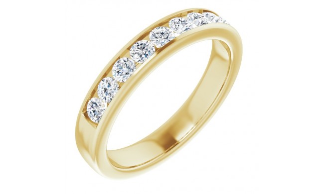 14K Yellow 9/10 CTW Diamond Band