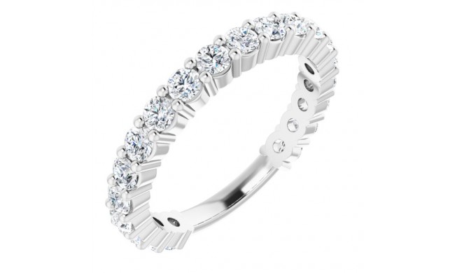 14K White 1 1/5 CTW Diamond Anniversary Band