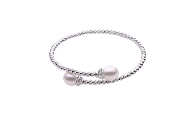 Imperial Pearl Sterling Silver Freshwater Pearl Brilliance Bead Bracelet
