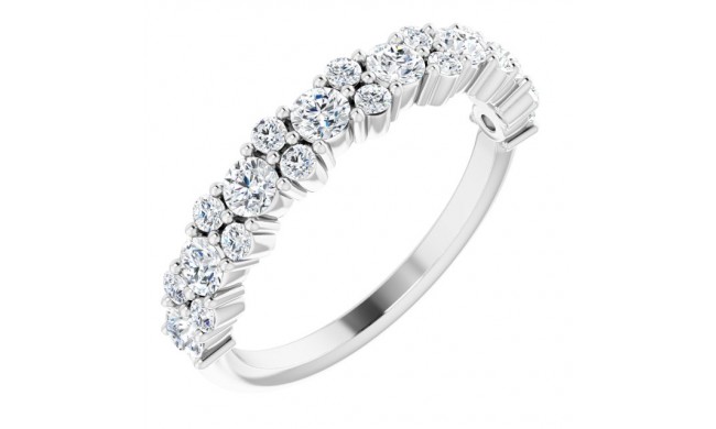 14K White 9/10 CTW Diamond Anniversary Band