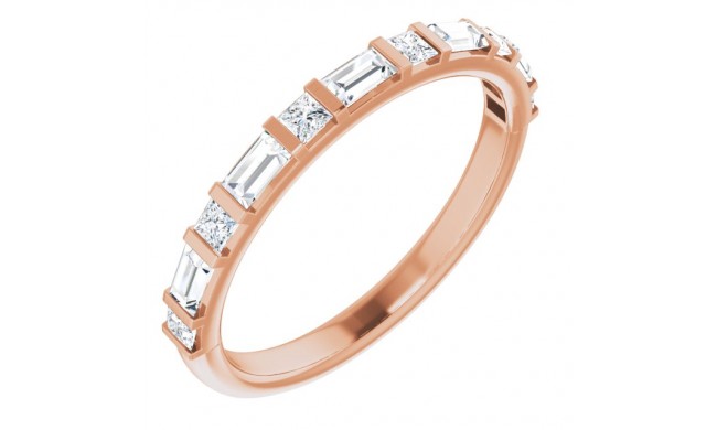 14K Rose 1/2 CTW Diamond Anniversary Band