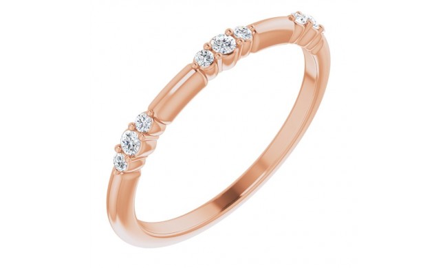 14K Rose 1/10 CTW Diamond Stackable Ring