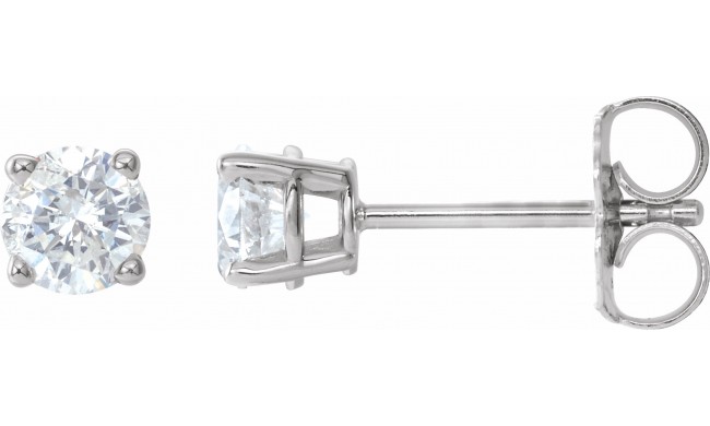 14K White 3/4 CTW Diamond Earrings