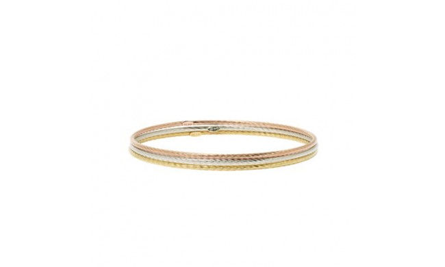 Carla Set of Three 14k Tri Tone Twist Bangles