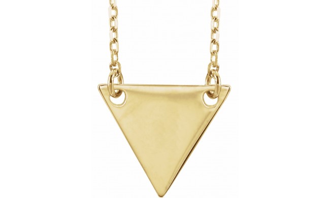 18K Yellow Gold Plated Geometric 18 Necklace