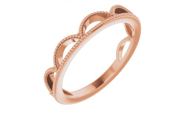 14K Rose Stackable Ring