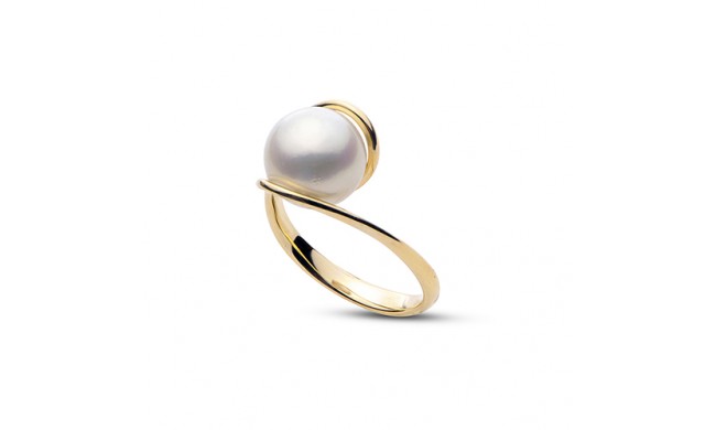 Imperial Pearl 14k Yellow Gold Freshwater Pearl Ring