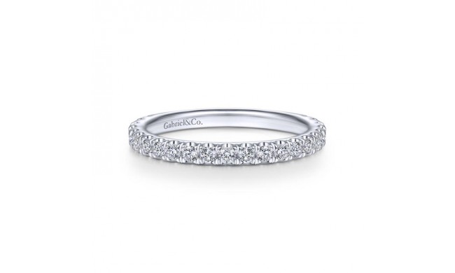 Gabriel & Co. 14k White Gold Contemporary Anniversary Wedding Band