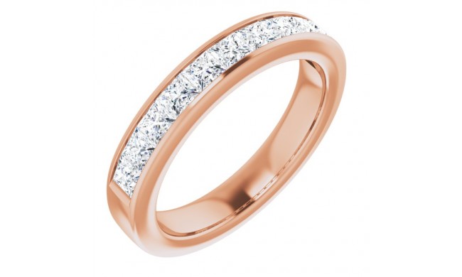 14K Rose 1 CTW Diamond Anniversary Band