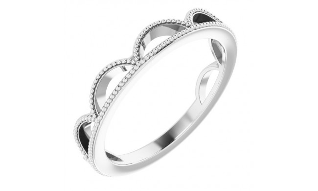 14K White Stackable Ring
