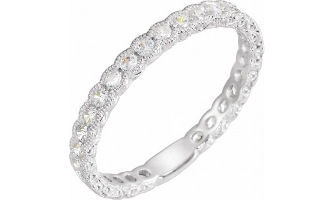 14K White 1/2 CTW Diamond Matching Band