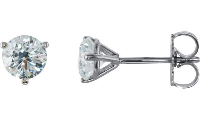 14K White 1 CTW Diamond Stud Earrings