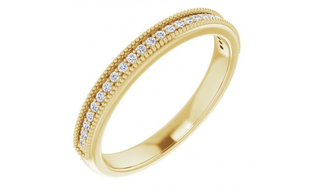 14K Yellow 1 mm Round 1/10 CTW Diamond Anniversary Band