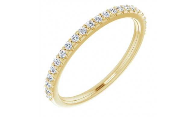 14K Yellow 1/5 CTW Diamond Band for 7x5 mm Emerald Ring