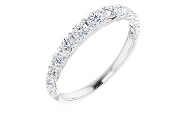 14K White 3/4 CTW Diamond Anniversary Band